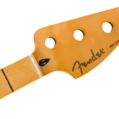 Manche de basse Fender Precision Bass, profil C moderne, bois clair, logo Fender.
