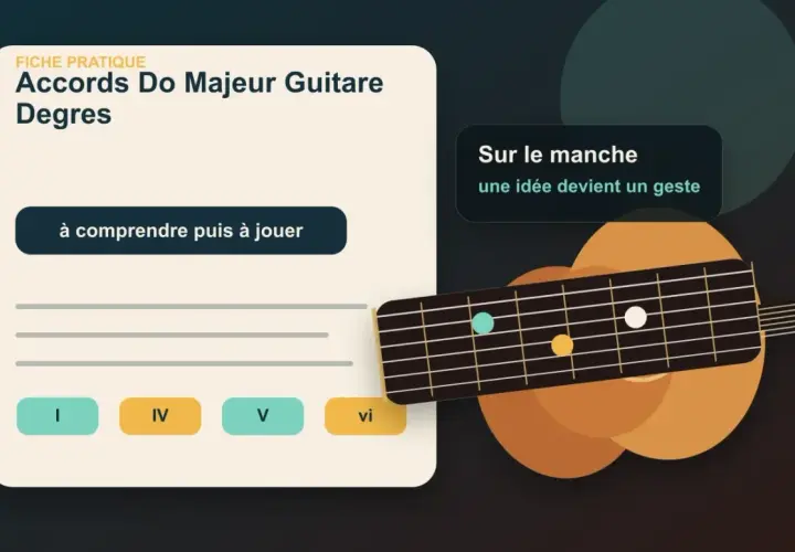 Apprenez les accords de Do Majeur à la guitare, de la gamme do ré mi fa sol la si do, sur le manche. Une idée devient un geste.