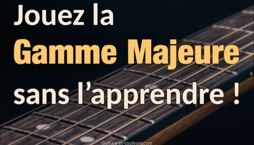 Jouez la gamme majeure sans l'apprendre ! Une invitation à maîtriser la gamme fa dièse majeur sur une guitare.