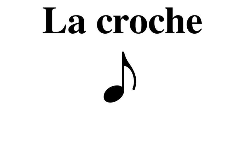La croche, symbole de la musique, flotte sur un fond blanc.