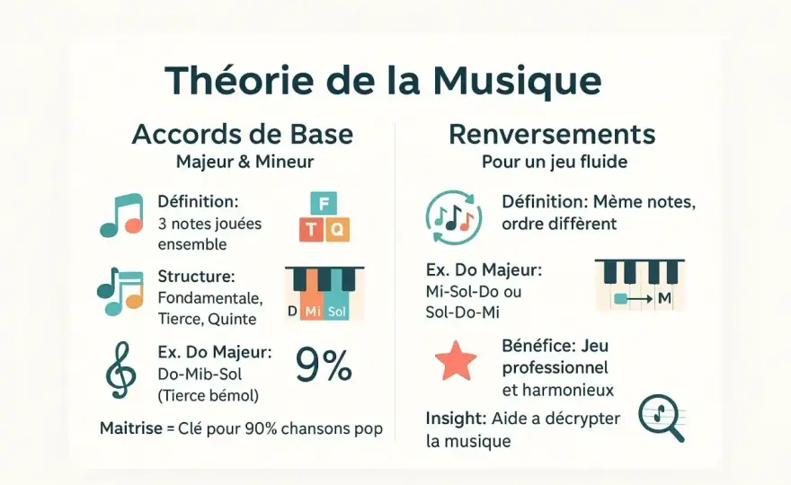 Comprendre les accords et leurs renversements en musique