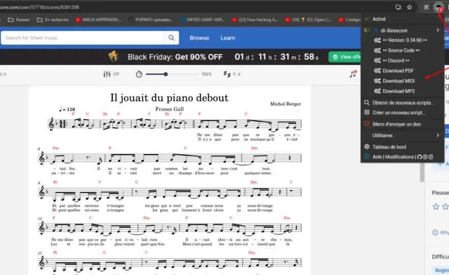 Lire une partition au piano sans bloquer les doigts