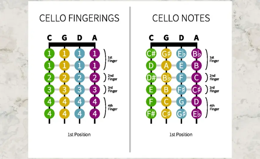 Lire les notes du violoncelle - repères pour jouer juste