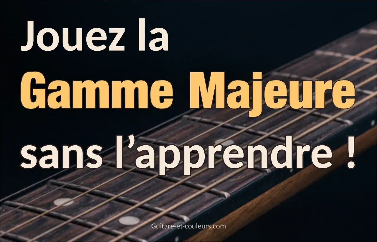 Jouez la gamme majeure sans l'apprendre ! Une invitation à maîtriser la gamme fa dièse majeur sur une guitare.