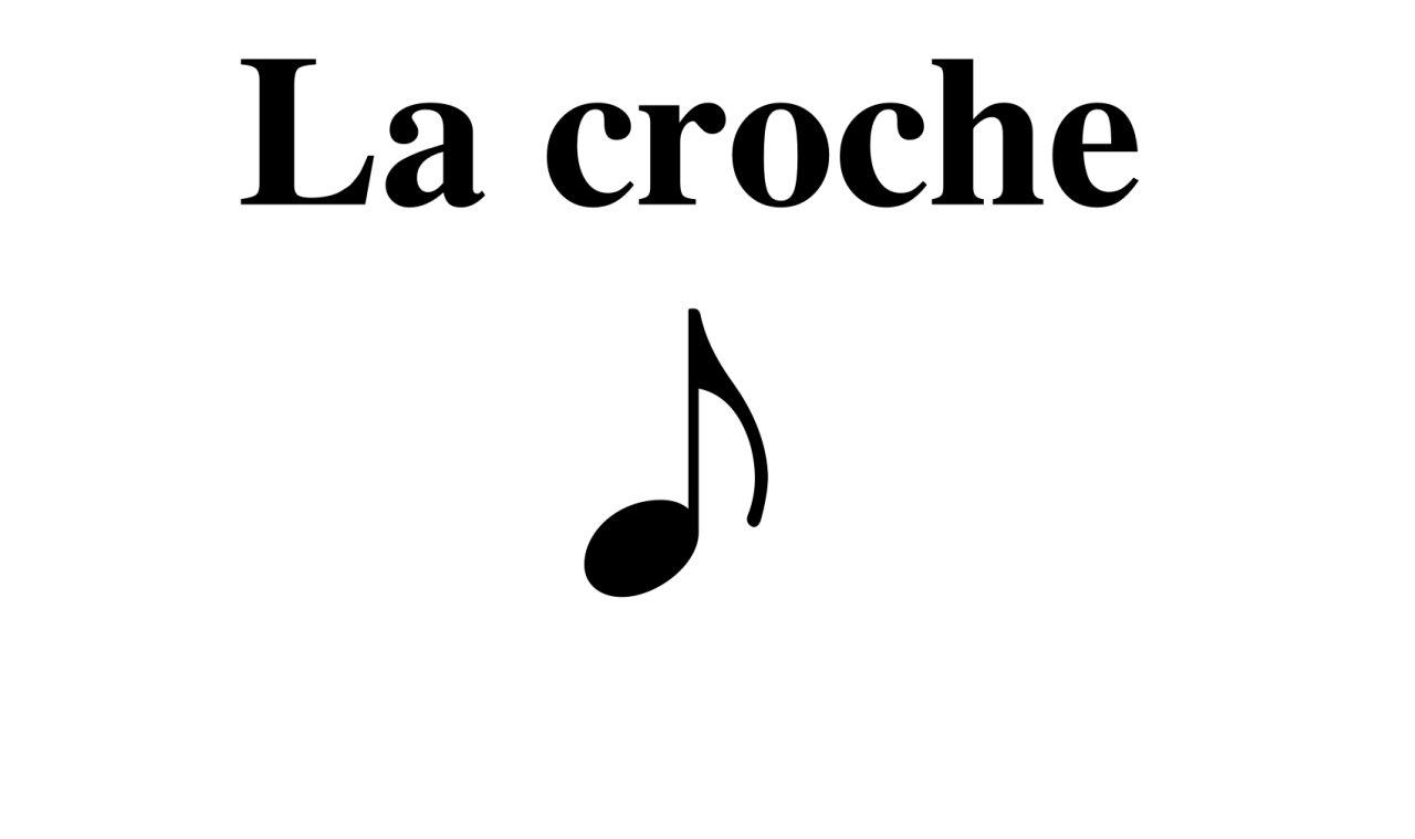 La croche, symbole de la musique, flotte sur un fond blanc.