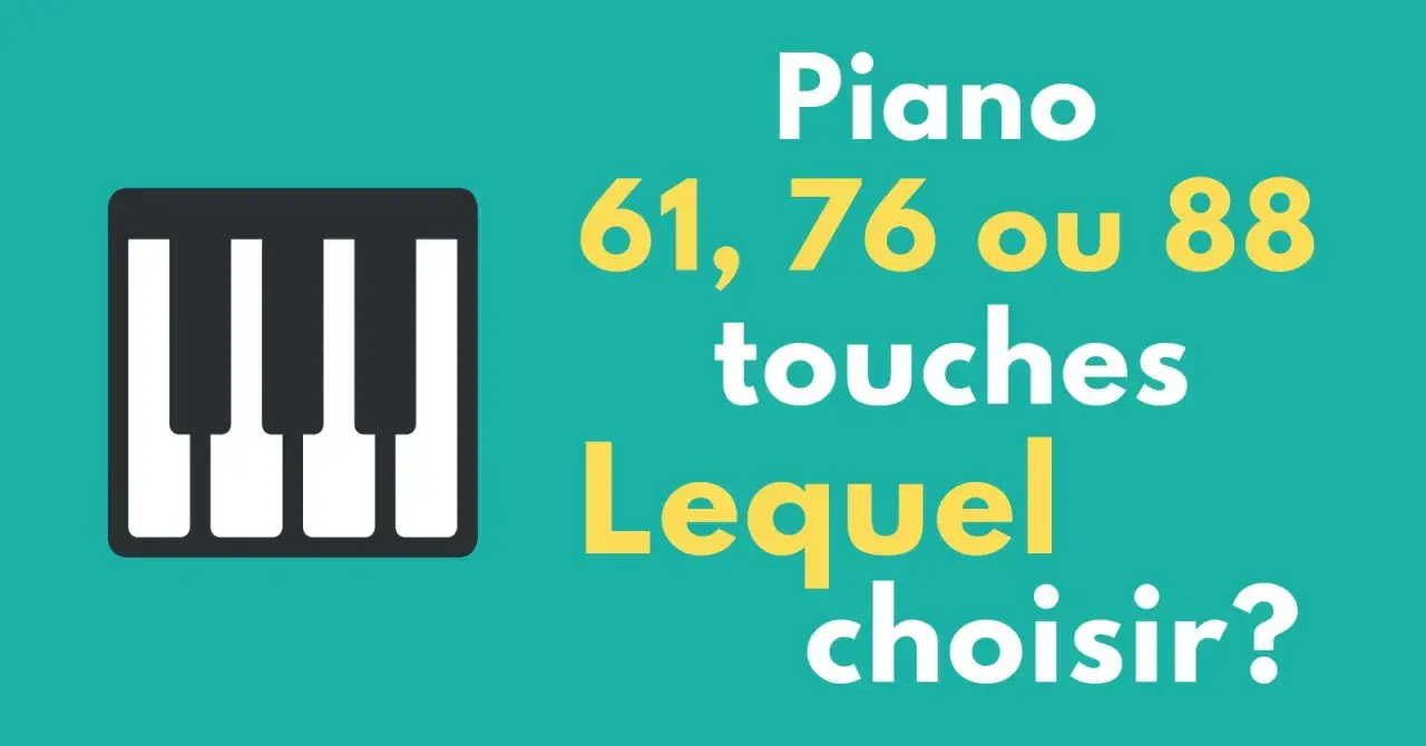 Icône de piano avec 61, 76 ou 88 touches. Quel modèle de touche piano choisir ?