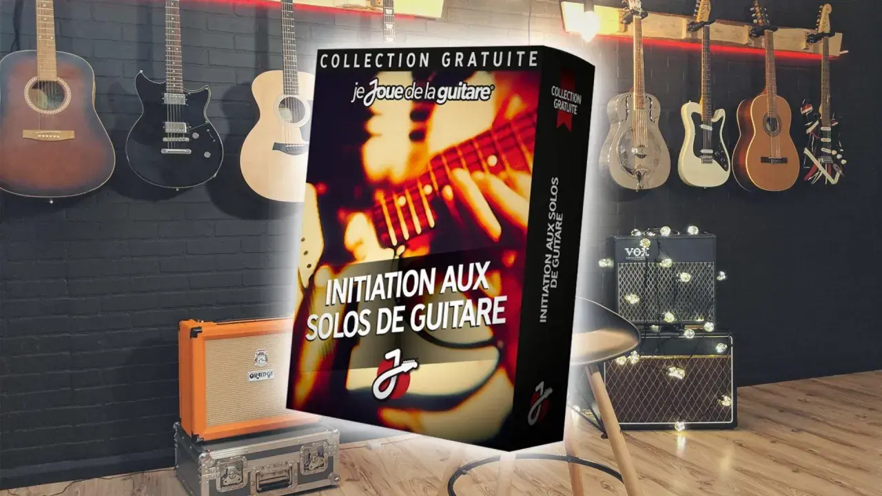 Initiation aux solos de guitare électrique, une collection gratuite pour apprendre à jouer comme une rockstar.